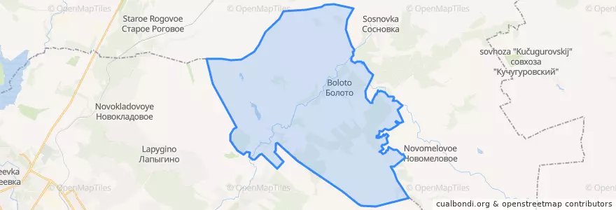 Mapa de ubicacion de Нижнеборковский сельсовет.