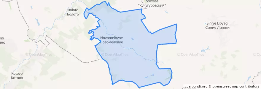 Mapa de ubicacion de Новомеловский сельсовет.