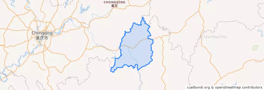 Mapa de ubicacion de 彭水苗族土家族自治县.