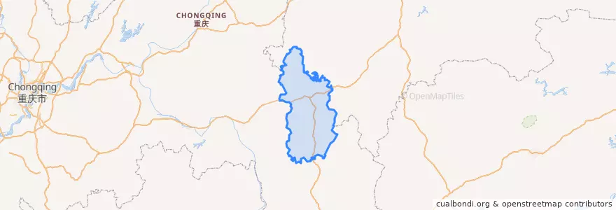 Mapa de ubicacion de Qianjiang District.