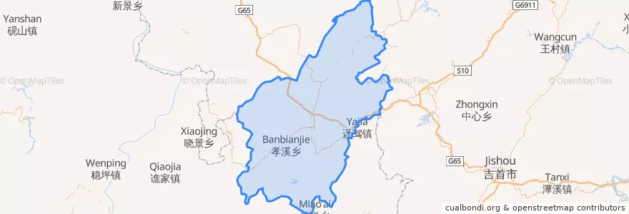 Mapa de ubicacion de 秀山土家族苗族自治县.