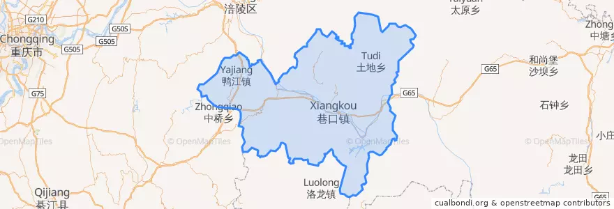 Mapa de ubicacion de 武隆区.