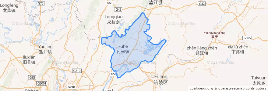 Mapa de ubicacion de Changshou District.