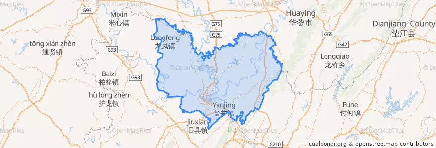 Mapa de ubicacion de 合川区.