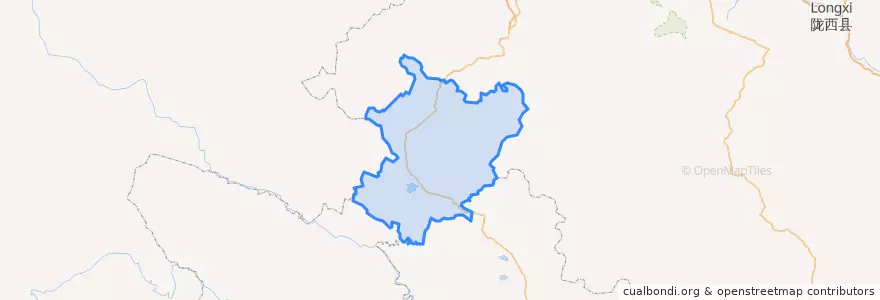 Mapa de ubicacion de ཀླུ་ཆུ་རྫོང 碌曲县 Luqu.