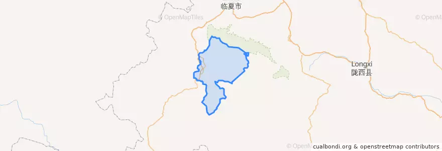 Mapa de ubicacion de གཙོས་གྲོང་ཁྱེར་ 合作市.
