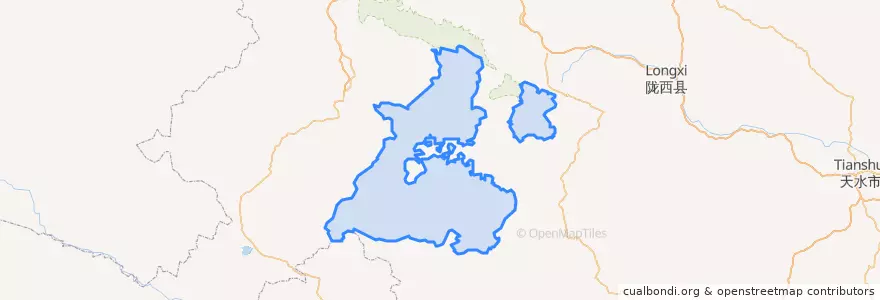 Mapa de ubicacion de ཅོ་ནེ་རྫོང་། 卓尼县.
