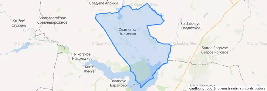 Mapa de ubicacion de Знаменский сельсовет.