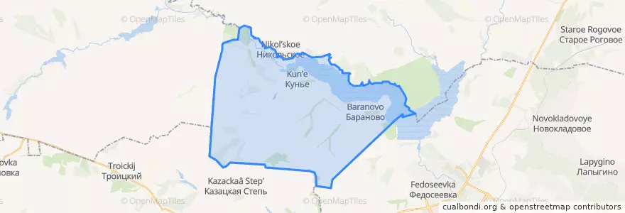 Mapa de ubicacion de Куньевский сельсовет.