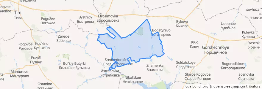 Mapa de ubicacion de Среднеапоченский сельсовет.