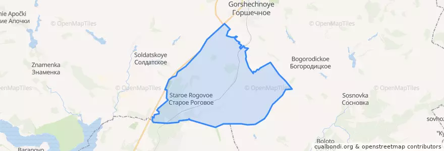Mapa de ubicacion de Старороговский сельсовет.