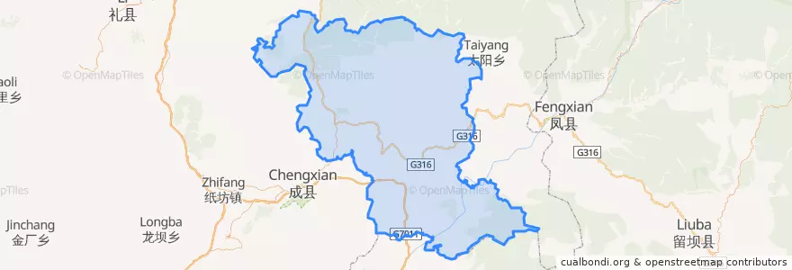 Mapa de ubicacion de 徽县.