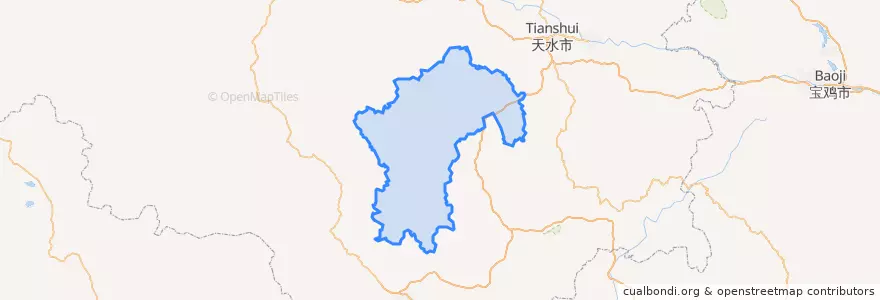 Mapa de ubicacion de 礼县.