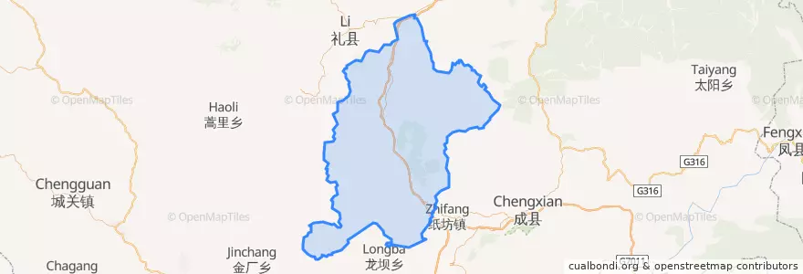 Mapa de ubicacion de 西和县.