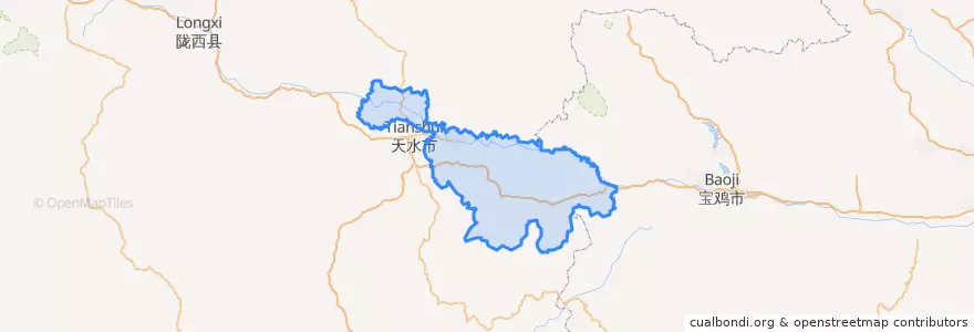 Mapa de ubicacion de 麦积区.