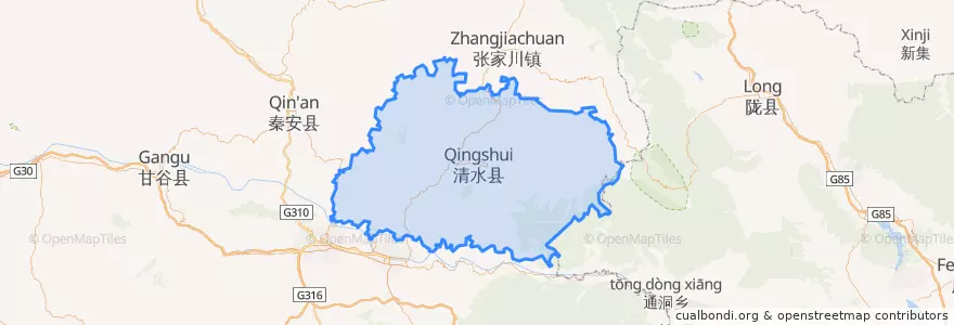 Mapa de ubicacion de 清水县.