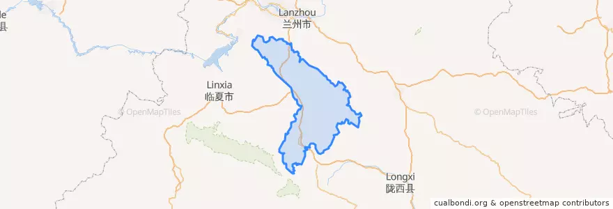 Mapa de ubicacion de 临洮县.
