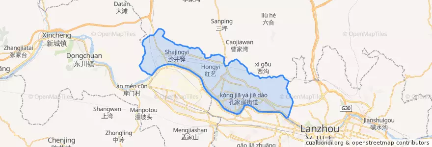 Mapa de ubicacion de 安宁区.