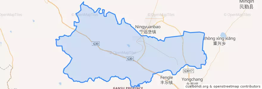 Mapa de ubicacion de Yongchang County.