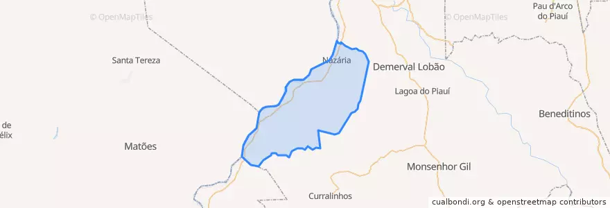 Mapa de ubicacion de Nazária.