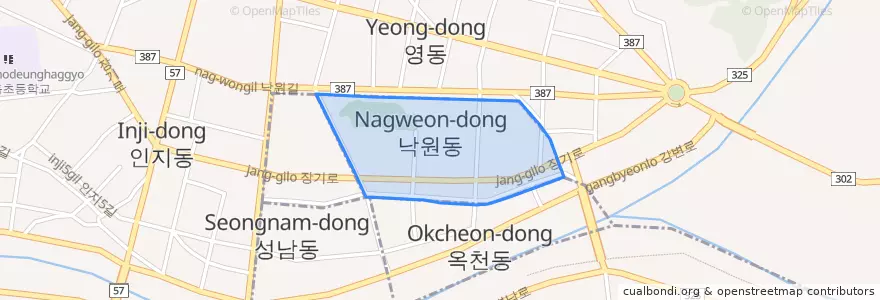 Mapa de ubicacion de Nakwon-dong.