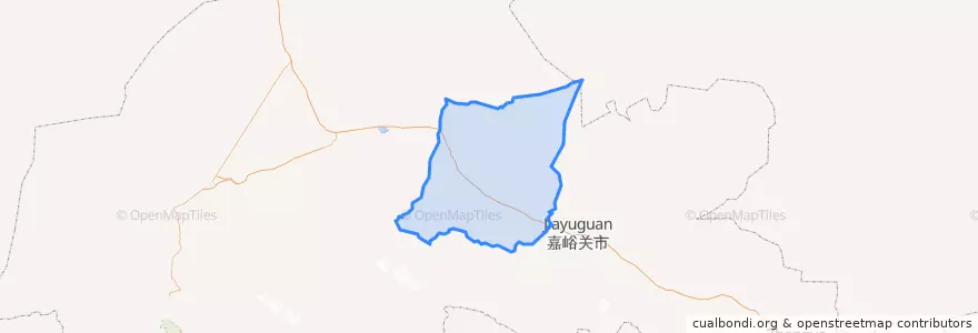 Mapa de ubicacion de Yumen City.
