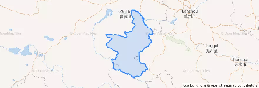 Mapa de ubicacion de རྨ་ལྷོ་བོད་རིགས་རང་སྐྱོང་ཁུལ་ 黄南藏族自治州.