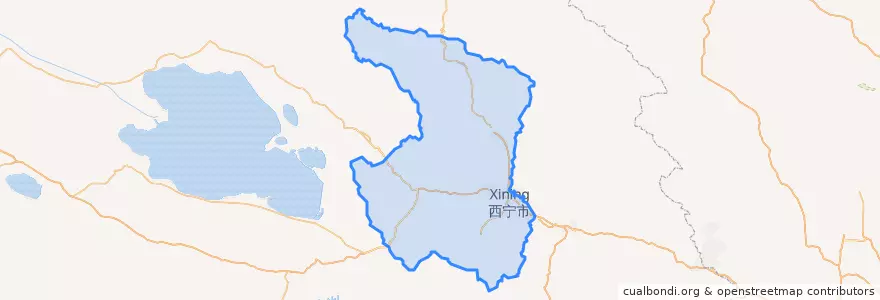 Mapa de ubicacion de 西寧市.