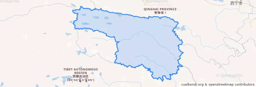 Mapa de ubicacion de ཡུས་ཧྲུའ 玉树藏族自治州.