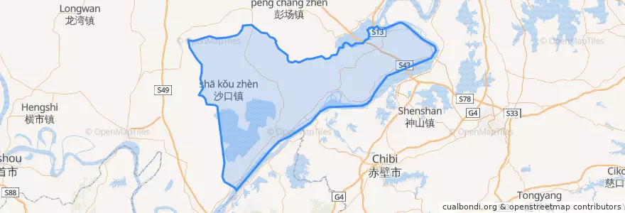 Mapa de ubicacion de 洪湖市.