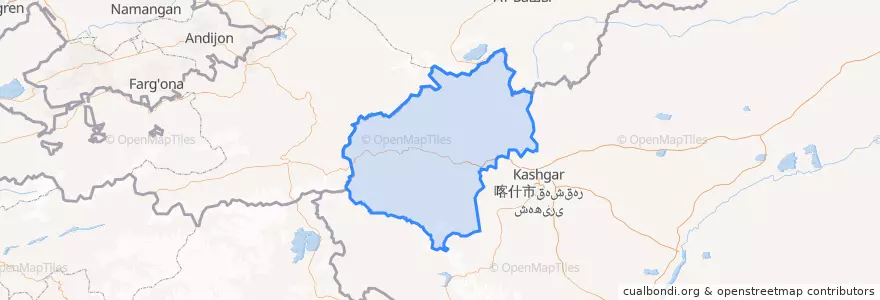 Mapa de ubicacion de 乌恰县 ئۇلۇغچات ناھىيىس.