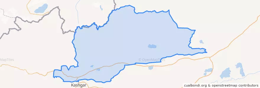 Mapa de ubicacion de 阿图什市 ارتىش.