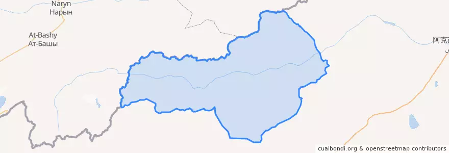 Mapa de ubicacion de 阿合奇县 ئاقچى ناھىيىسى.