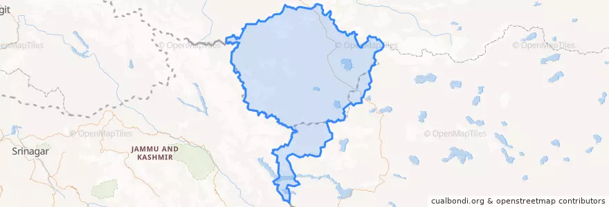 Mapa de ubicacion de 阿克赛钦 Aksai Chin अक्साई चिन.