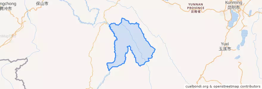 Mapa de ubicacion de 景东彝族自治县.