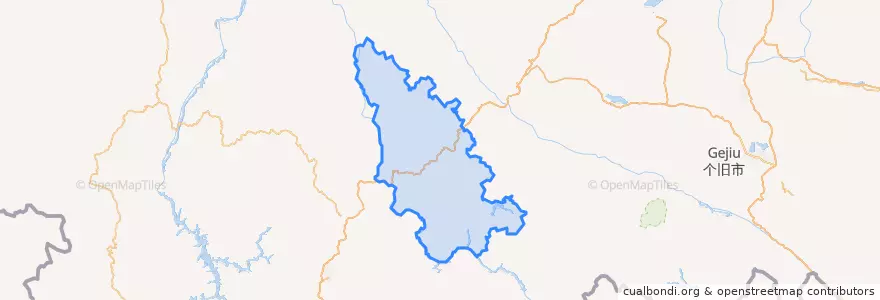 Mapa de ubicacion de 墨江哈尼族自治县.
