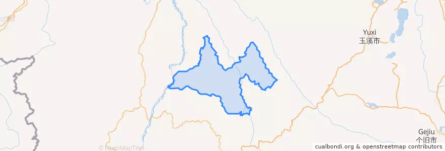 Mapa de ubicacion de Zhenyuan Yi, Hani and Lahu Autonomous County.