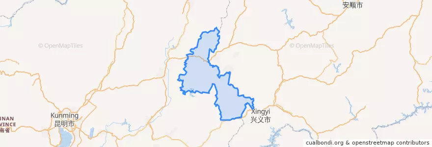 Mapa de ubicacion de 富源县.