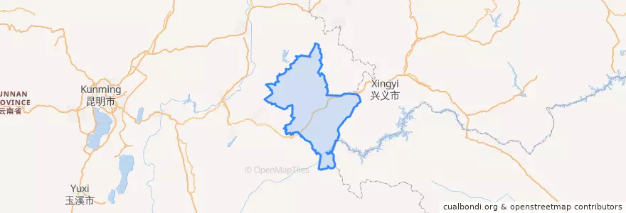 Mapa de ubicacion de 罗平县.