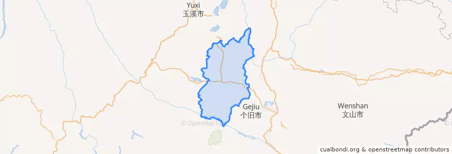 Mapa de ubicacion de 建水县 (Jianshui).