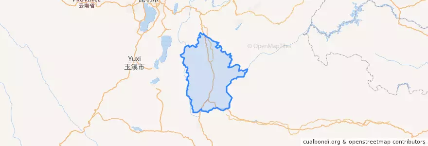 Mapa de ubicacion de 弥勒市.