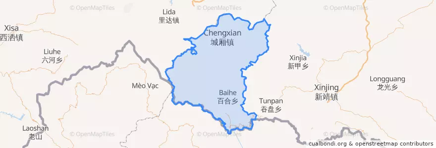 Mapa de ubicacion de 那坡县 (Napo).