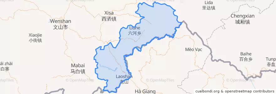 Mapa de ubicacion de 麻栗坡县.