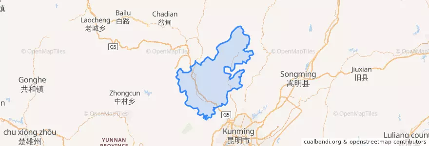 Mapa de ubicacion de 富民县.