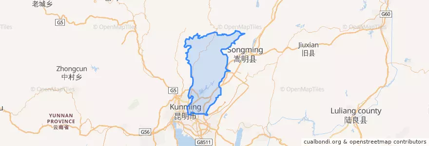 Mapa de ubicacion de 盘龙区.