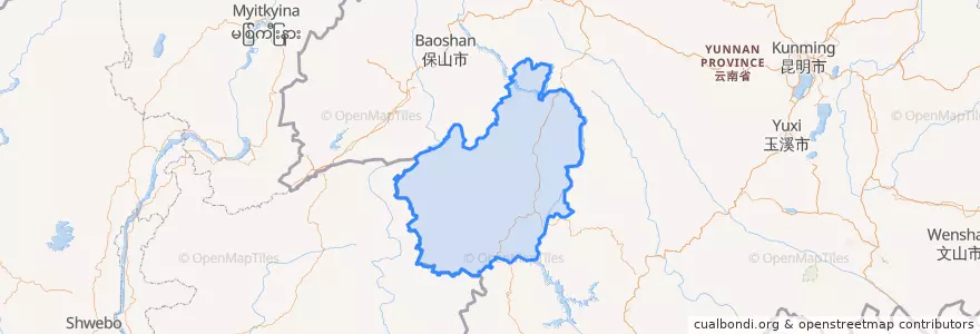 Mapa de ubicacion de 临沧市.