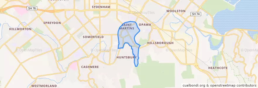 Mapa de ubicacion de Saint Martins.