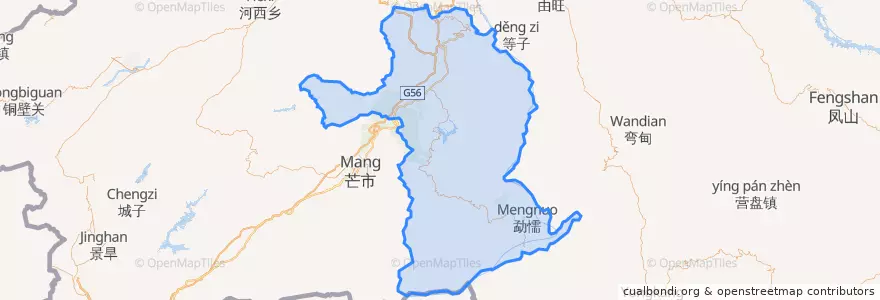 Mapa de ubicacion de 龙陵县.