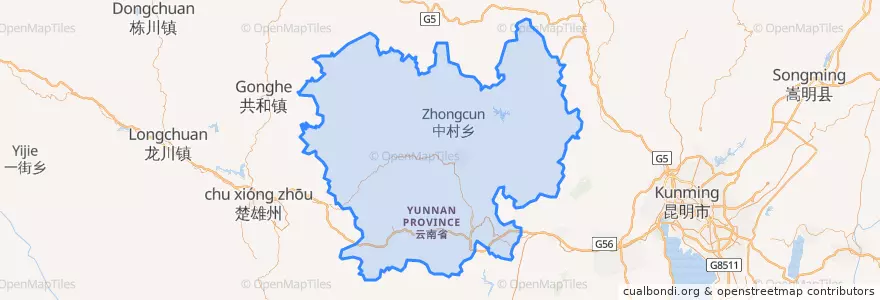Mapa de ubicacion de Lufeng County.