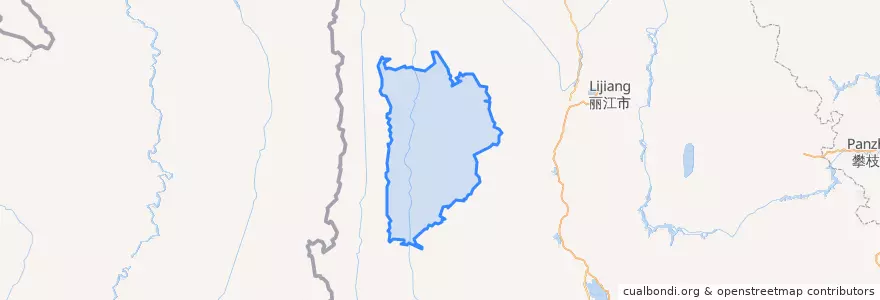 Mapa de ubicacion de 兰坪白族普米族自治县.